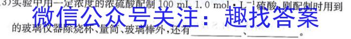 q浙江省金华市2023学年第二学期九年级期初独立作业化学