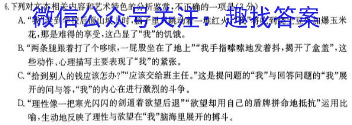 全国名校大联考·2023~2024学年高三第八次联考(月考)XGK/语文