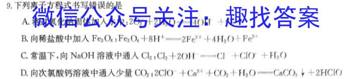 莆田市2023-2024学年下学期期末质量监测（高二年级）化学