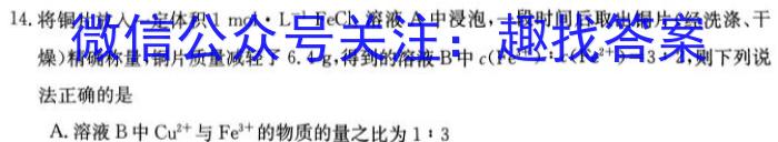 q安徽省2024年九年级中考模拟预测（无标题）化学