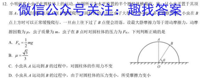 2024-2025学年安徽省县中联盟高三上学期9月联考(5009C)物理试题答案