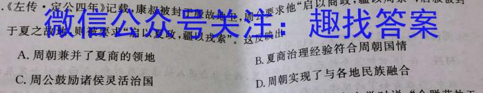 2024年陕西省初中学业水平考试·仿真模底卷C历史试卷答案