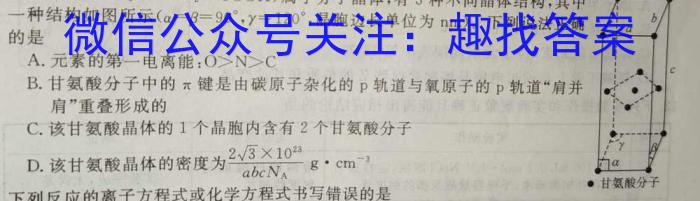 32023-2024学年第二学期蚌埠G5教研联盟3月份调研考试九年级化学试题