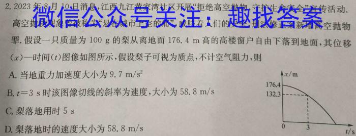 2024年普通高等学校招生全国统一考试名校联盟模拟押题卷(T8联盟)(二)h物理