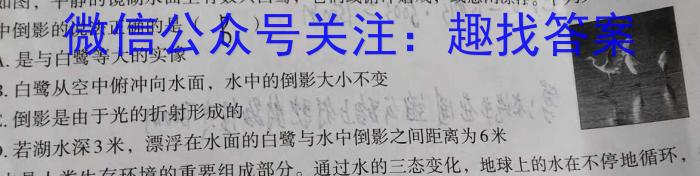 2024年河北省初中毕业升学仿真模拟考试(一)1(24-CZ108c)物理试卷答案