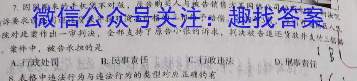 贵州省铜仁市2023-2024学年第二学期高一年级期末质量监测政治试卷d答案