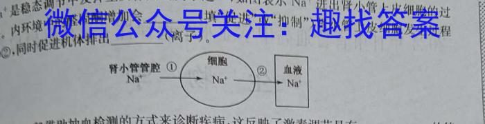 玉林市2024年春季期高一期末教学质量监测生物学试题答案