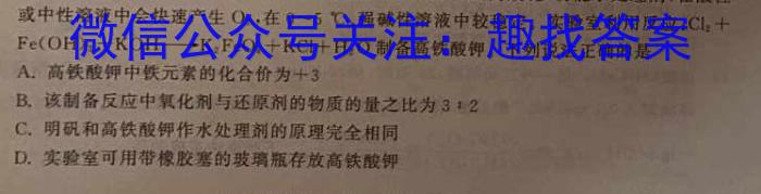 q江苏省常州市第一中学2023-2024学年高三第二学期期初检测卷化学