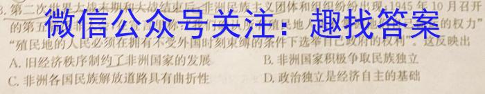 2024届普通高等学校招生全国统一考试冲刺预测·全国卷 YX-E(一)1历史试卷答案