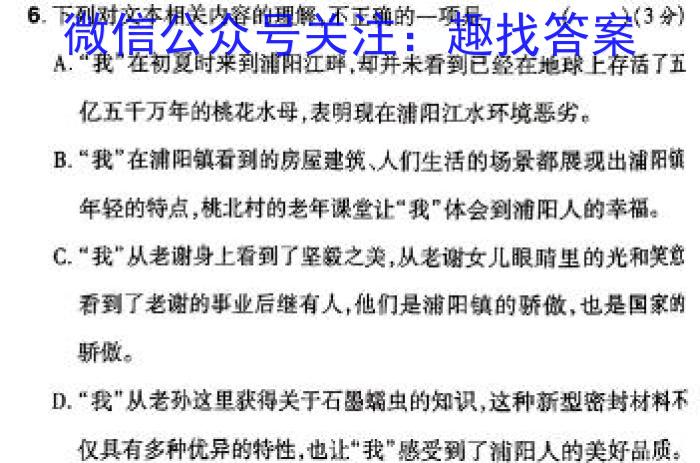 安徽省合肥市庐江县2023-2024学年度第二学期八年级期中练习语文