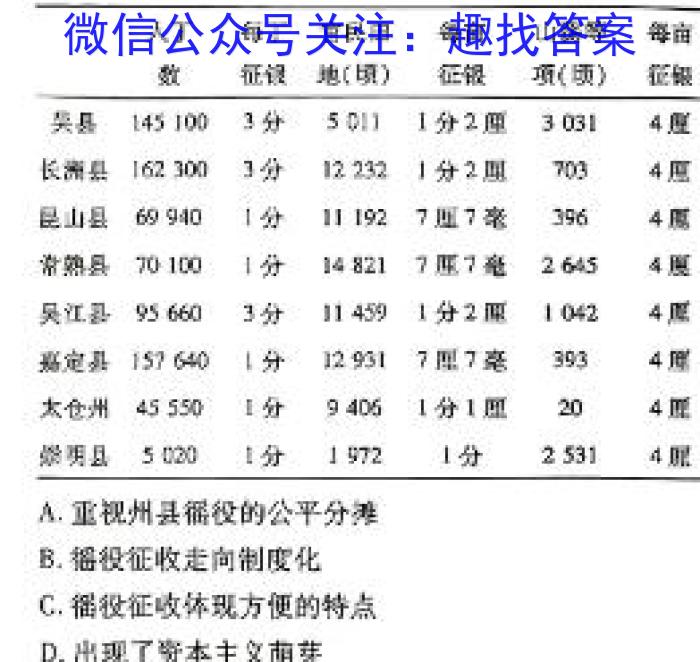 名校计划2024年河北省中考适应性模拟检测（强化型）历史试卷