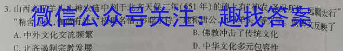 圆创联盟 湖北省2024届高三三月联合测评历史试卷答案