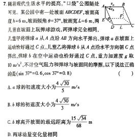 [今日更新]2024年普通高等学校招生全国统一考试临考猜题卷(AA).物理试卷答案