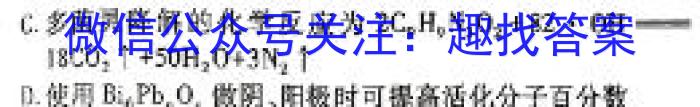 湖北省2024~2025学年度武汉市部分学校高三年级九月调研考试化学