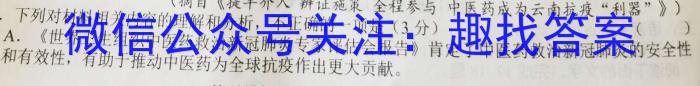 安徽省2024年九年级万友名校大联考试卷三语文