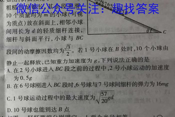 甘肃省西和一中2024-2025学年高一第一学期月测考试试卷物理试题答案