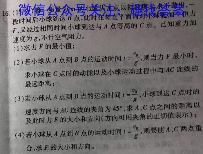 炎德·英才大联考 2024届新高考教学教研联盟高三第一次联考物理`