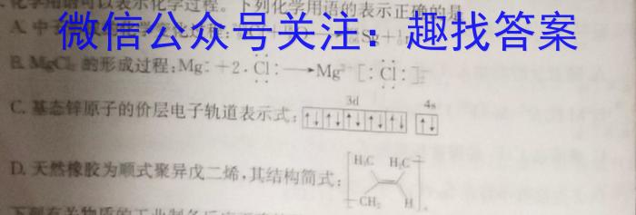 云南省高二年级楚雄州中小学2023-2024学年下学期期末教育学业质量监测(24-562B)化学