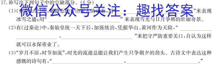 2024河南中考学业备考全真模拟试卷(1)语文