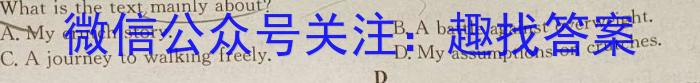 百师联盟2023-2024高一下学期阶段测试卷(一)英语试卷答案