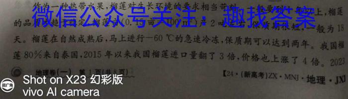 [今日更新]NT2024届普通高等学校招生全国统一考试模拟押题试卷(二)2地理h
