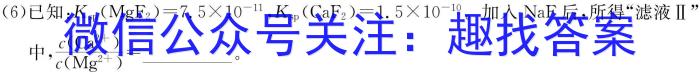 32024届九师联盟高三3月质量检测化学试题