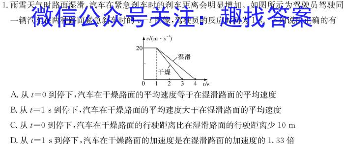 安徽省2024年九年级百校大联考（5月）物理试卷答案