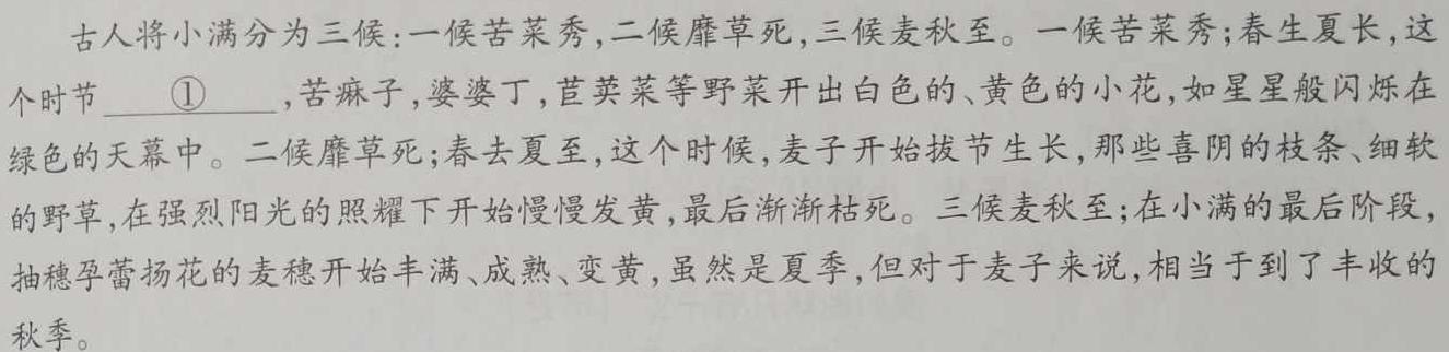 [今日更新]辽宁省2024-2025学年度（上）七校协作体高三期初联考语文试卷答案