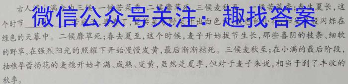 湖南省2024年邵阳市拔尖创新人才早期培养高一第一次联考试题卷语文