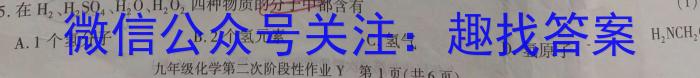 C20教育联盟2024年九年级第一次学业水平检测化学