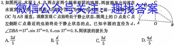 河南省开封市2023-2024学年第二学期高二期末调研考试物理试卷答案