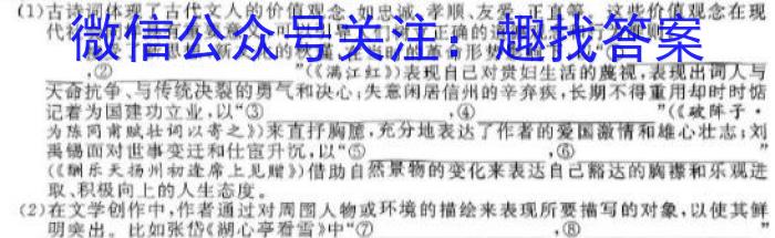 学林教育 2023~2024学年度第二学期九年级期中调研试题(卷)语文