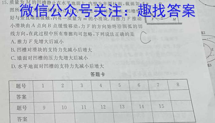 浙江省高考科目考试绍兴市适应性试卷(2024年4月)物理`