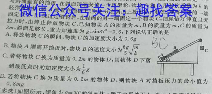 云南师大附中2023-2024学年2022级高二联考(6月)物理试卷答案