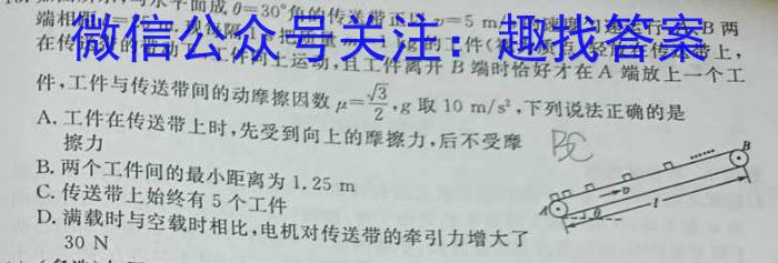 安徽省2024年的九年级下学期期中考试物理试卷答案