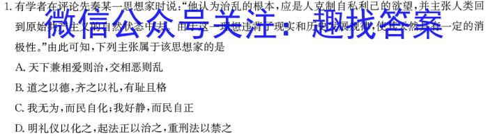 2024届中考导航总复习·模拟·冲刺·二轮模拟卷(六)6历史试卷