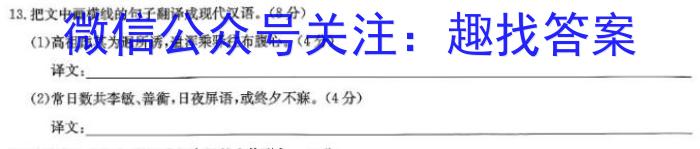 2024年湖南省普通高中学业水平合格性考试高二仿真试卷(专家版六)语文