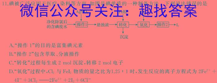 【精品】2024届河南省高三4月联考(24-428C)化学