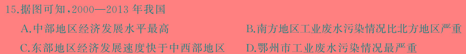 九师联盟·2024届高三3月质量检测（新教材-L）地理试卷答案。