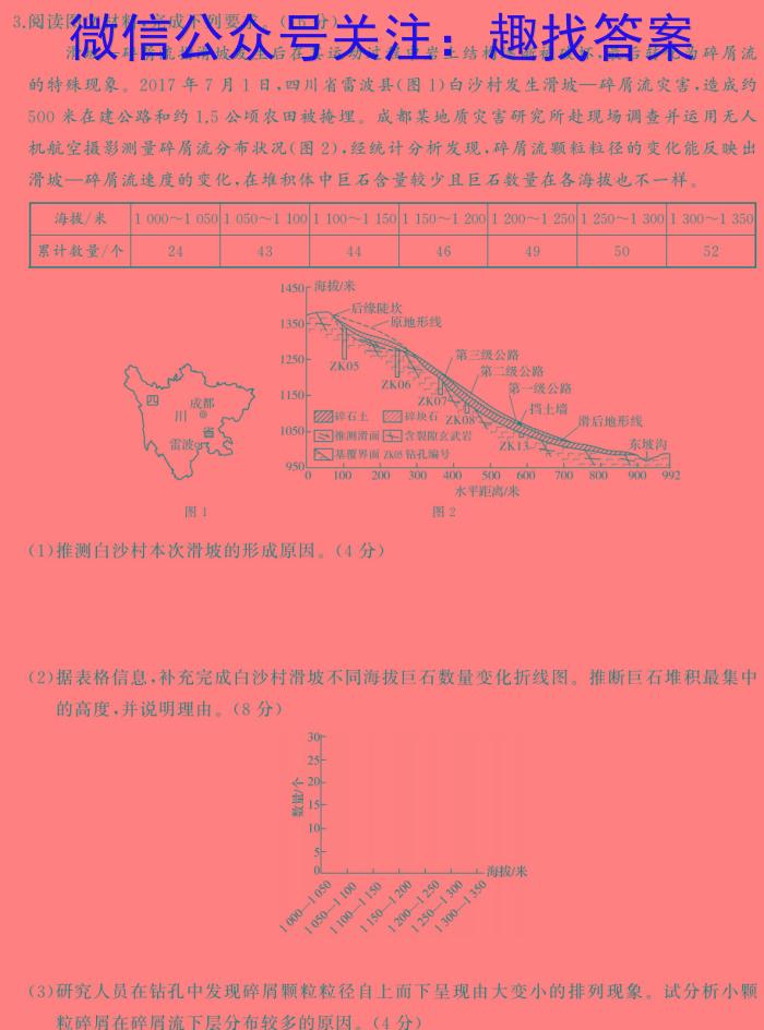 [今日更新]​[江西中考]江西省2024年初中学业水平考试道德与法治答案地理h