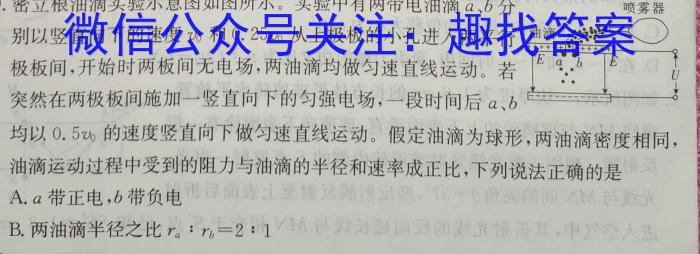 安徽省2024-2025学年九年级上学期教学质量调研一(无标题)物理试题答案