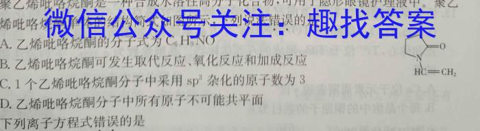 q炎德英才大联考 湖南师大附中2023-2024学年度高二第二学期期中考试化学