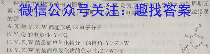 q广西国品文化 2023~2024学年新教材新高考桂柳信息冲刺金卷(六)6化学