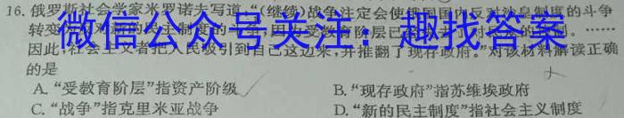 环际大联考 “逐梦计划”2023~2024学年度高二第二学期期中考试(H103)历史试卷