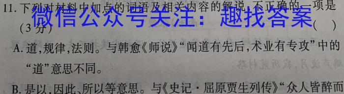 2024年四川省高二5月联考(24-533B)语文