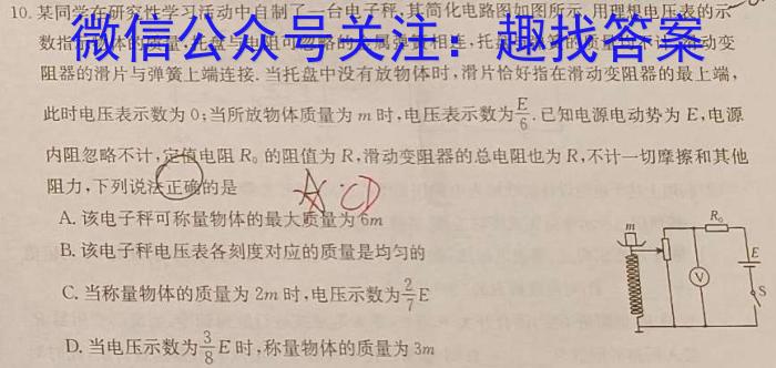 学科网2024届高三2月大联考物理`