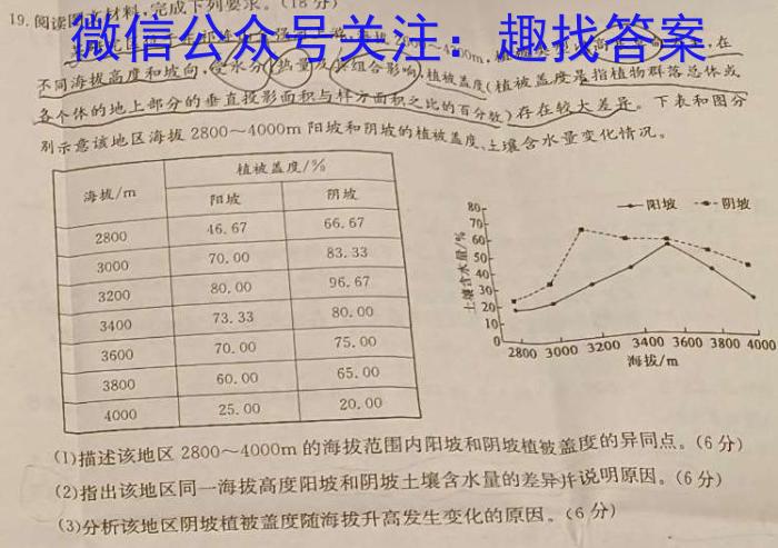 [今日更新]河北省2024年初中毕业生升学文化课第二次模拟考试地理h