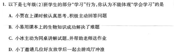 【精品】贵州省安顺市2023-2024学年度第二学期八年级期末教学质量检测试卷思想政治