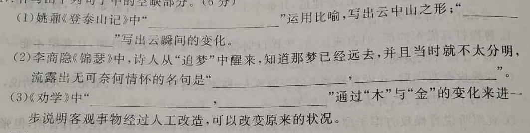 [今日更新]江西省2024年初中学业水平考试原创仿真押题试题卷二语文
