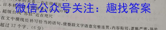 2023-2024学年安徽省阜阳市高一年级教学质量统测(24-568A)语文